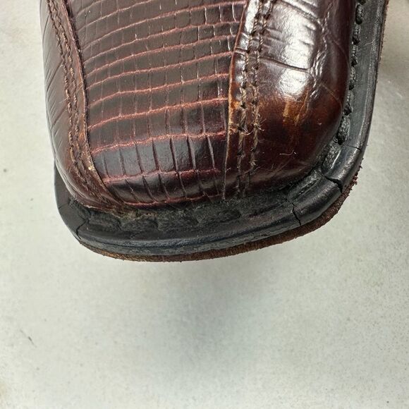 Stacy Adams Palladin Brown Snake Print Leather Bike Toe Oxford Dress Shoes, Sz 8 main image 14